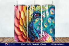 3D Baby Peacock Wall Art Tumbler Wrap Product Image 1