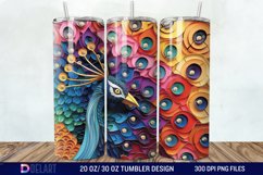 3D Baby Peacock Wall Art Tumbler Wrap Product Image 1