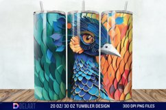 3D Baby Peacock Wall Art Tumbler Wrap Product Image 1