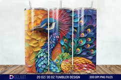 3D Baby Peacock Wall Art Tumbler Wrap Product Image 1