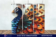 3D Baby Peacock Wall Art Tumbler Wrap Product Image 1