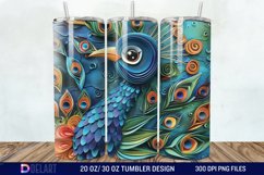 3D Baby Peacock Wall Art Tumbler Wrap Product Image 1