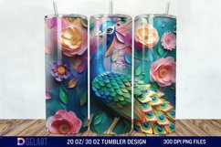 3D Baby Peacock Wall Art Tumbler Wrap Product Image 1