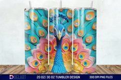 3D Baby Peacock Wall Art Tumbler Wrap Product Image 1