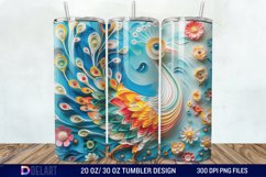 3D Baby Peacock Wall Art Tumbler Wrap Product Image 1