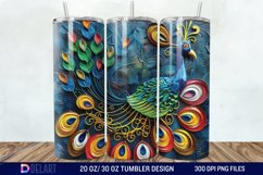 3D Baby Peacock Wall Art Tumbler Wrap Product Image 1