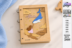 3D Baby Photo Album Cover Laser Cut | Kids Laser | Newborn Product Image 1