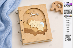 3D Baby Photo Album Cover Laser Cut Bundle | Kids Laser |CNC Product Image 5