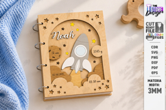 3D Baby Photo Album Cover Laser Cut Bundle | Kids Laser |CNC Product Image 6