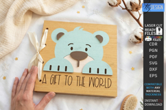 3D Baby Photo Album Laser Cut | Layered Memory Book Cover Product Image 1