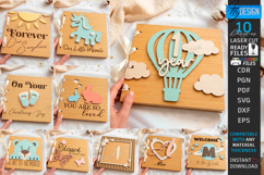 3D Baby Photo Album Laser Cut Bundle | Layered Memory Book Product Image 1