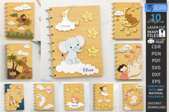 3D Baby Photo Album Laser Cut Bundle | Book Cover | Keepsake Product Image 1