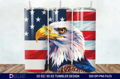 3D Bald Eagle American Flag Tumbler Wrap Product Image 1