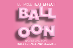 3D Balloon Editable Text Effect for Posters Vector AI