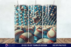 3D Baseball Tumbler Wrap Product Image 1