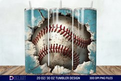 3D Baseball Tumbler Wrap Product Image 1