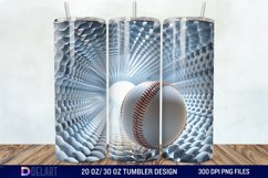 3D Baseball Tumbler Wrap Product Image 1