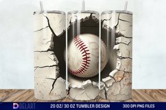 3D Baseball Tumbler Wrap Product Image 1