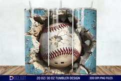3D Baseball Tumbler Wrap Product Image 1