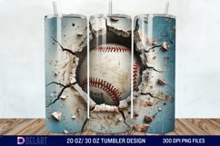 3D Baseball Tumbler Wrap Product Image 1