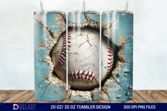 3D Baseball Tumbler Wrap Product Image 1