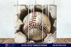 3D Baseball Tumbler Wrap Product Image 1