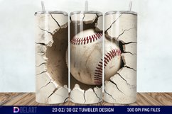 3D Baseball Tumbler Wrap Product Image 1