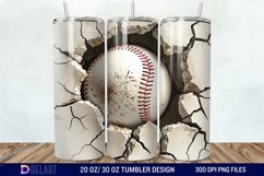 3D Baseball Tumbler Wrap Product Image 1