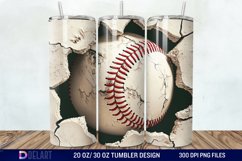 3D Baseball Tumbler Wrap Product Image 1