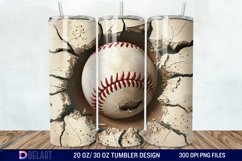 3D Baseball Tumbler Wrap Product Image 1