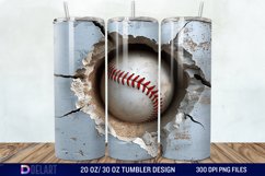 3D Baseball Tumbler Wrap Product Image 1