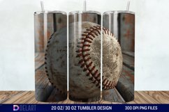 3D Baseball Tumbler Wrap Product Image 1