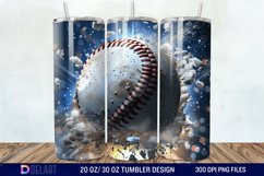 3D Baseball Tumbler Wrap Product Image 1