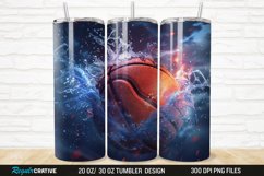 3D Basketball 20/30oz Skinny Tumbler Product Image 1