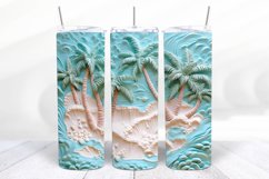 3D Beach 20 oz Skinny Tumbler Wrap Designs