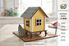 3D Beach Houses Bundle Laser Cut. Summer Stand Decor SVG Product Image 9