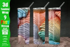 3D Seashells Beach 20oz Skinny Tumbler Sublimation Design, 3d Tumbler Wrap | 3d Paper Craft Tumbler Wrap PNG | Full Wrap Design | 20oz Tumbler Wraps, 3D beach and Seashells 20 oz Skinny Tumbler Sublimation Design, Digital Download PNG, Straight Tumbler Wr