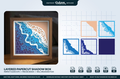 3D Beach Wave Layered Shadow Box Product Image 2