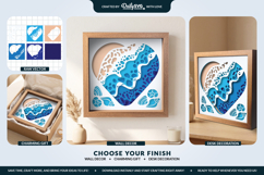 3D Heart Beach Wave Layered Shadow Box Product Image 1