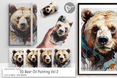 Digital Paper 3D Bear Painting Product Image 1