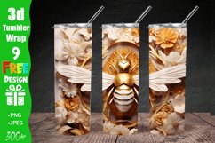 3D Bee Honeycomb 20 oz Skinny Tumbler Sublimation Design, 3D Bee 20 oz Skinny Tumbler Sublimation Design, 3d Tumbler Wrap | Flower Tumbler Wrap PNG | Full Wrap Design | 20oz Tumbler Wraps, 3D Bee Floral Tumbler Wrap, 3D Flowers 20 oz Skinny Tumbler