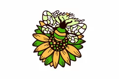 3d bee kind svg