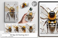 Digital Paper 3D Bee Painting Product Image 1