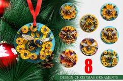 3D Bee Quilling Art Christmas Ornaments Product Image 1