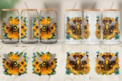 3D Bee Quilling Art Glass Can Wraps Product Image 3