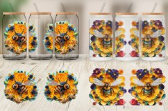 3D Bee Quilling Art Glass Can Wraps Product Image 5