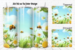 3D Bee Summer 20/30oz Skinny Tumbler Product Image 1