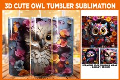Paper &amp; Party Supplies,Paper,Stationery,Design &amp; Templates,Templates,3d tumbler wrap,3d tumbler design,3d owl,owl tumbler wrap,owl tumbler design,skinny tumbler wrap,snowy owl,tumbler wrap,tumbler design,sublimation design,3d bird,bird tumbler wrap,white 