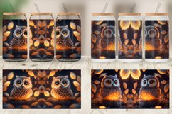 3D Bird Owl Halloween Glass Can Wraps Product Image 3