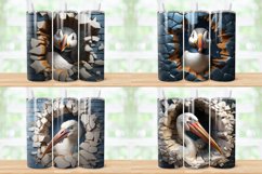 3D Birds Cracked Hole, 20/30oz Skinny Tumbler Product Image 3